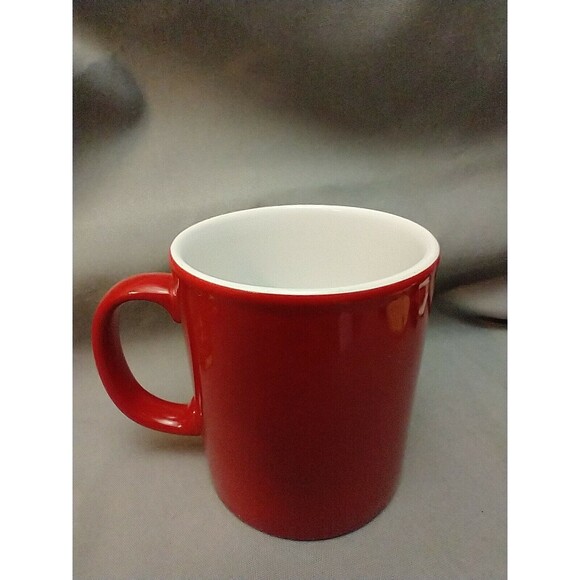 KilnCraft BAH HUMBUG Vintage Red Mug Cup England Christmas Holiday Scrooge - Picture 3 of 5